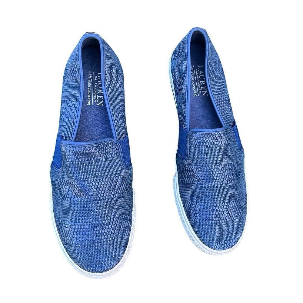 Lauren Ralph Lauren Women's Jinny Slip-On Sneakers Size 10 Navy Blue